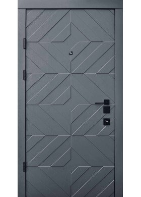 Вхідні двері Qdoors Авангард Тіффані грифель софт/біла емаль Вхідні двері Qdoors Авангард Тіффані грифель софт/біла емаль