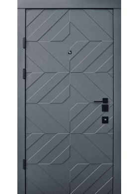 Входная дверь Qdoors Авангард Тиффани грифель софт/белая эмаль Входная дверь Qdoors Авангард Тиффани грифель софт/белая эмаль