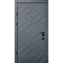 Входная дверь Qdoors Авангард Тиффани грифель софт/белая шагрень