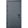 Входная дверь Qdoors Авангард Тиффани грифель софт/белая эмаль