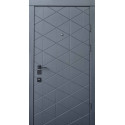 Вхідні двері Qdoors Авангард Бакарді антрацит/біла шагрень