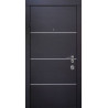 Входная дверь Qdoors Авангард Горизонт AL венге темный горизонт/белое дерево