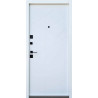 Входная дверь Qdoors Ультра Фрост грифель софт/белое дерево
