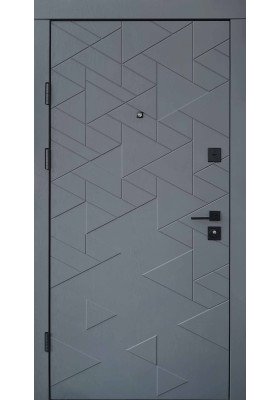 Вхідні двері Qdoors Ультра Фрост грифель софт/біле дерево