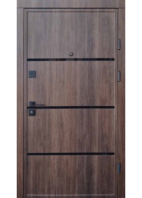 Вхідні двері Qdoors Ультра Акорд-Ас дуб тютюн/біле дерево Вхідні двері Qdoors Ультра Акорд-Ас дуб тютюн/біле дерево