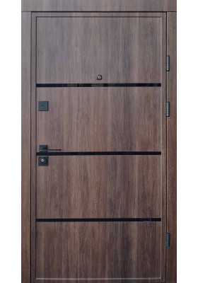 Вхідні двері Qdoors Ультра Акорд-Ас дуб тютюн/біле дерево