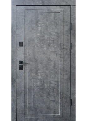 Входная дверь Qdoors Ультра Мироу мрамор темный/белая эмаль + зеркало
