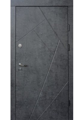 Вхідні двері Qdoors Ультра Флеш мармур темний/бетон бежевий