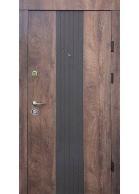 Входная дверь Qdoors Премиум Люксор спил дерева коньячный