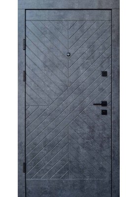 Вхідні двері Qdoors Преміум Некст мармур темний/бетонний бежевий