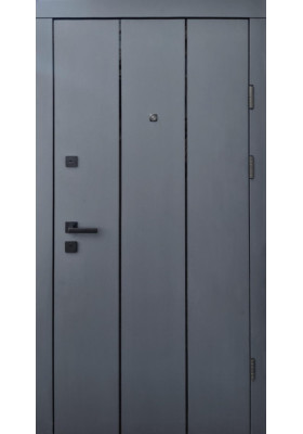 Вхідні двері Qdoors Преміум Вертикаль-АК антрацит/грій софт/бетонний бежевий