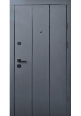Вхідні двері Qdoors Преміум Вертикаль-АК антрацит/грій софт/бетонний бежевий