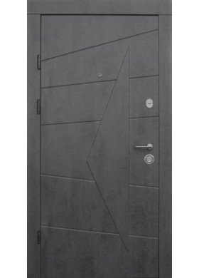 Входная дверь Qdoors Премиум Акцент бетон темный/бетон серый