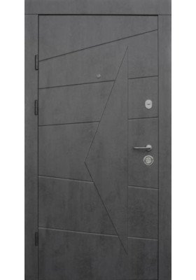 Входная дверь Qdoors Премиум Акцент бетон темный/бетон серый