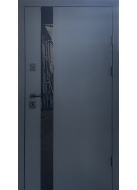 Входная дверь Qdoors Стрит Элегант металл антрацит 7021/ МДФ белое дерево