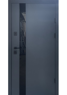 Входная дверь Qdoors Стрит Элегант металл антрацит 7021/ МДФ белое дерево