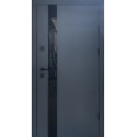 Входная дверь Qdoors Стрит Элегант металл антрацит 7021/ МДФ белое дерево