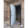 Входная дверь Qdoors Стрит Элегант металл антрацит 7021/ МДФ белое дерево