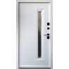 Входная дверь Qdoors Стрит Норд металл антрацит 7021/ МДФ белое дерево