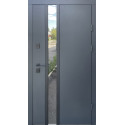 Вхідні двері Qdoors Стріт Норд метал антрацит 7021/МДФ біле дерево