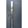 Вхідні двері Qdoors Стріт Елегант метал антрацит 7021/МДФ біле дерево