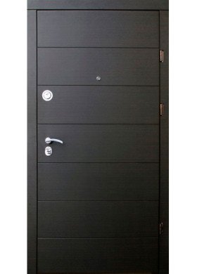 Вхідні двері Qdoors Стріт Бонд дуб темний/гладь білий