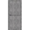 Межкомнатная дверь Leador Express SLD-02 клен грей с черным молдингом