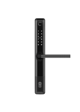 Розумний дверний біометричний замок SEVEN LOCK SL-7762BF black (врізна частина 3585)