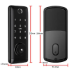 Умный дверной биометрический замок SEVEN lock SL-7764BF black