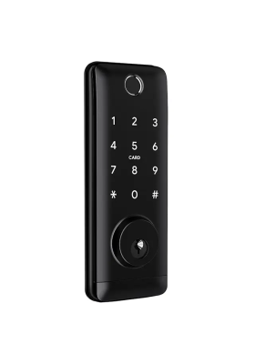 Купить Фурнитура, Замки для отелей - Умный дверной биометрический замок SEVEN lock SL-7764BF black в Одессе Умный дверной биометрический замок SEVEN lock SL-7764BF black