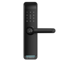 Умный дверной биометрический замок SEVEN lock SL-7767BF black (врезная часть 6068)