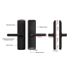 Умный дверной биометрический замок SEVEN lock SL-7767BFW black (врезная часть 252RAV)