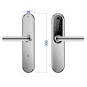 Умный дверной биометрический замок SEVEN lock SL-7768BF silver (врезная часть 6068R)