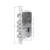 Умный дверной биометрический замок SEVEN lock SL-7768BF silver (врезная часть 6068R)