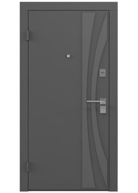 Входная дверь Rodos Basic S Bas 001 Темно-серый G1298/каштан белый