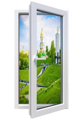 Металлопластиковое окно Glasso 5S поворотное 700 х 1200 мм