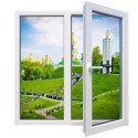 Металопластикове вікно Glasso 5S двостулкове з поворотно-відкидною стулкою 1000 х 1000 мм