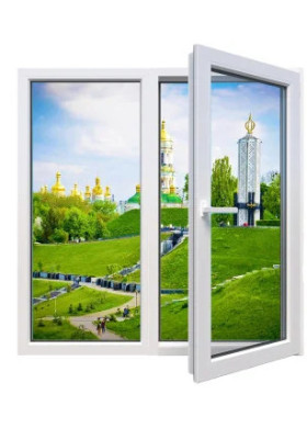 Металлопластиковое окно Glasso 5S двустворчатое с поворотно-откидной створкой 1500 х 1300 мм Металлопластиковое окно Glasso 5S двустворчатое с поворотно-откидной створкой 1500 х 1300 мм