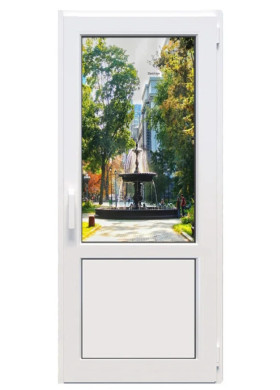 Металлопластиковая дверь Glasso 7S поворотно-откидная 800 x 2100 мм