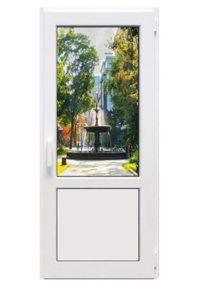 Металлопластиковая дверь Glasso 7S поворотно-откидная 900 x 2100 мм