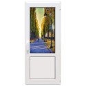 Металлопластиковая дверь Glasso 85 поворотно-откидная 700 x 2200 мм
