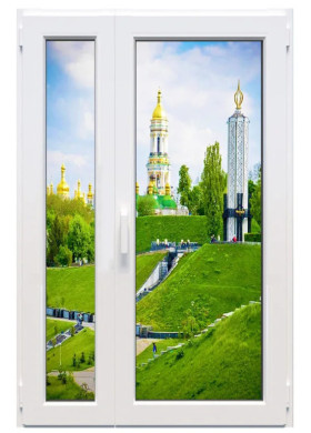Металлопластиковая дверь Glasso 5S полуторная поворотно-откидная створка 1300 x 2000 мм