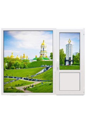 Купить Межкомнатные двери, Металлопластиковые двери - Балконный блок Glasso 5S с глухим панорамным окном в пол 2400 x 2000 мм в Одессе Балконный блок Glasso 5S с глухим панорамным окном в пол 2400 x 2000 мм