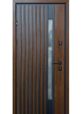 Вхідні двері Straj Proof Standart Mottura StarMax Glass Дуб темний
