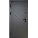 Входная дверь Hygge Apart 120 Diagonal антрацит/белый супермат