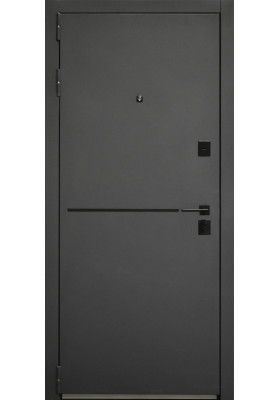 Входная дверь Hygge Cottage Black Line Ral 7121/белый мат