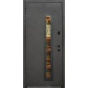 Входная дверь Hygge Cottage Geometry Ral 8019/спил коньячный