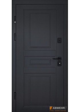 Входная дверь Abwehr Cottage модель Scandi 498 RAL 7021/белый мат
