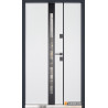 Вхідні двері Abwehr Defender модель 506 Nordi Glass 1200 RAL 7021T/білий мат