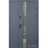 Вхідні двері Abwehr Defender модель 506 Nordi Glass 1200 RAL 7021T/білий мат